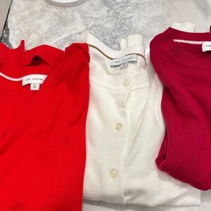 Free Assembly LOT  Women's Sweater Set - Red, White, Pink